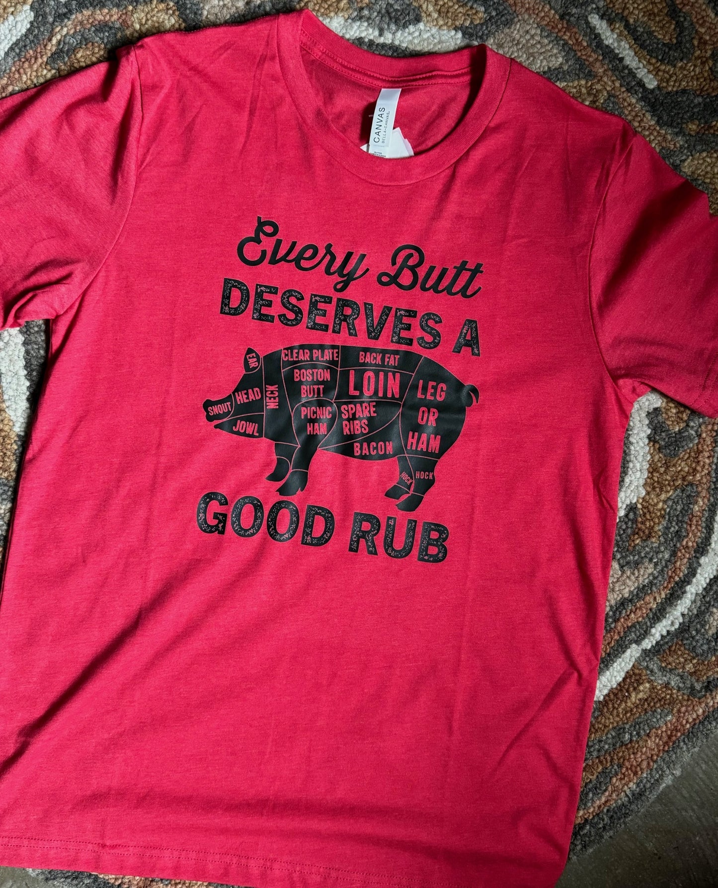 Heather Red Every Butt Deserves a Good Rub Tee