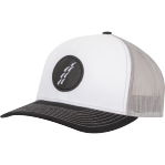 RATTLER WHITE AND BLACK TRUCKER SNAPBACK