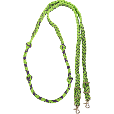 Braided Barrel Rein with Knots