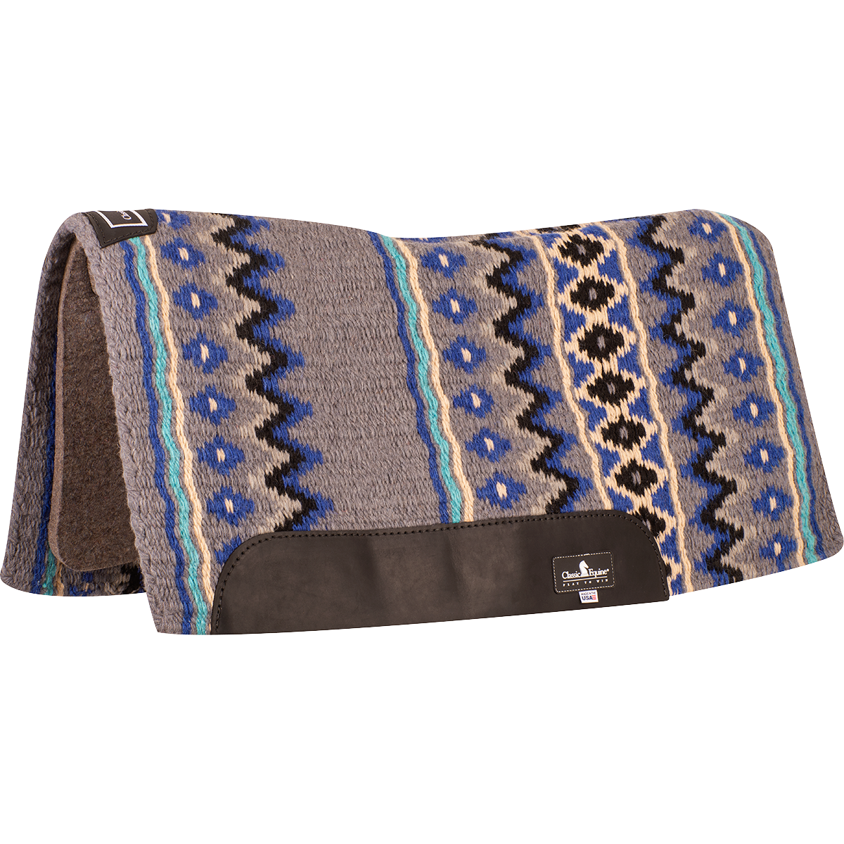 Blanket Top 3/4-inch Felt Bottom Pad 32x34 CHARCOAL/ROYAL