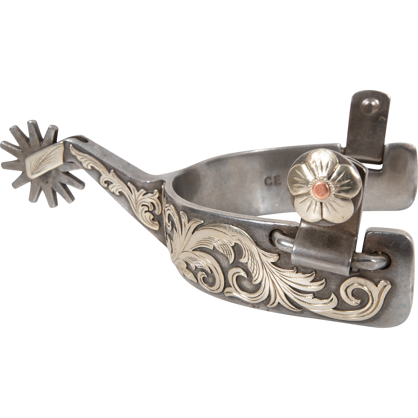 Performance Horse Spur, 2.25-inch Shank and 12 point Rowel