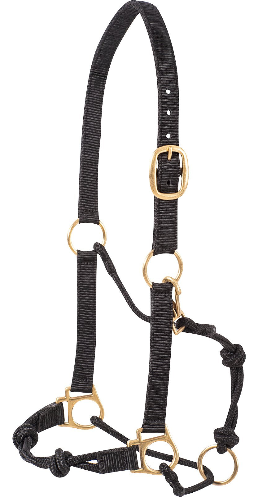 Nylon Combo Rope Halter Black