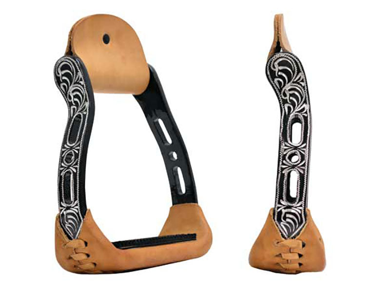 Metalab 2'' Midnight Silver Aluminum Racing Stirrups