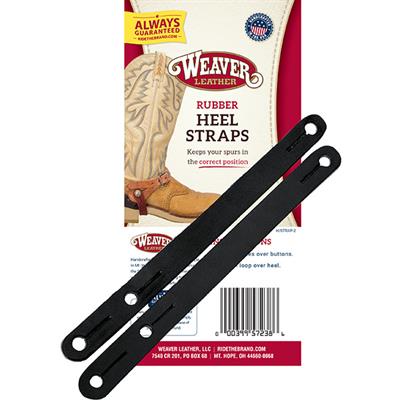 Weaver Heel Straps, Black Rubber