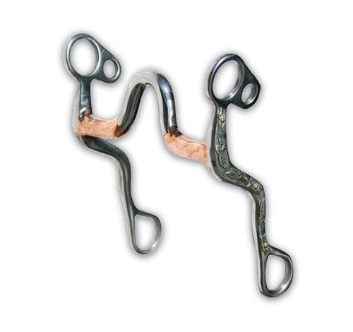 BOB AVILA LEAF SHANK WITH MEDIUM PORT AND COPPER BARS BIT