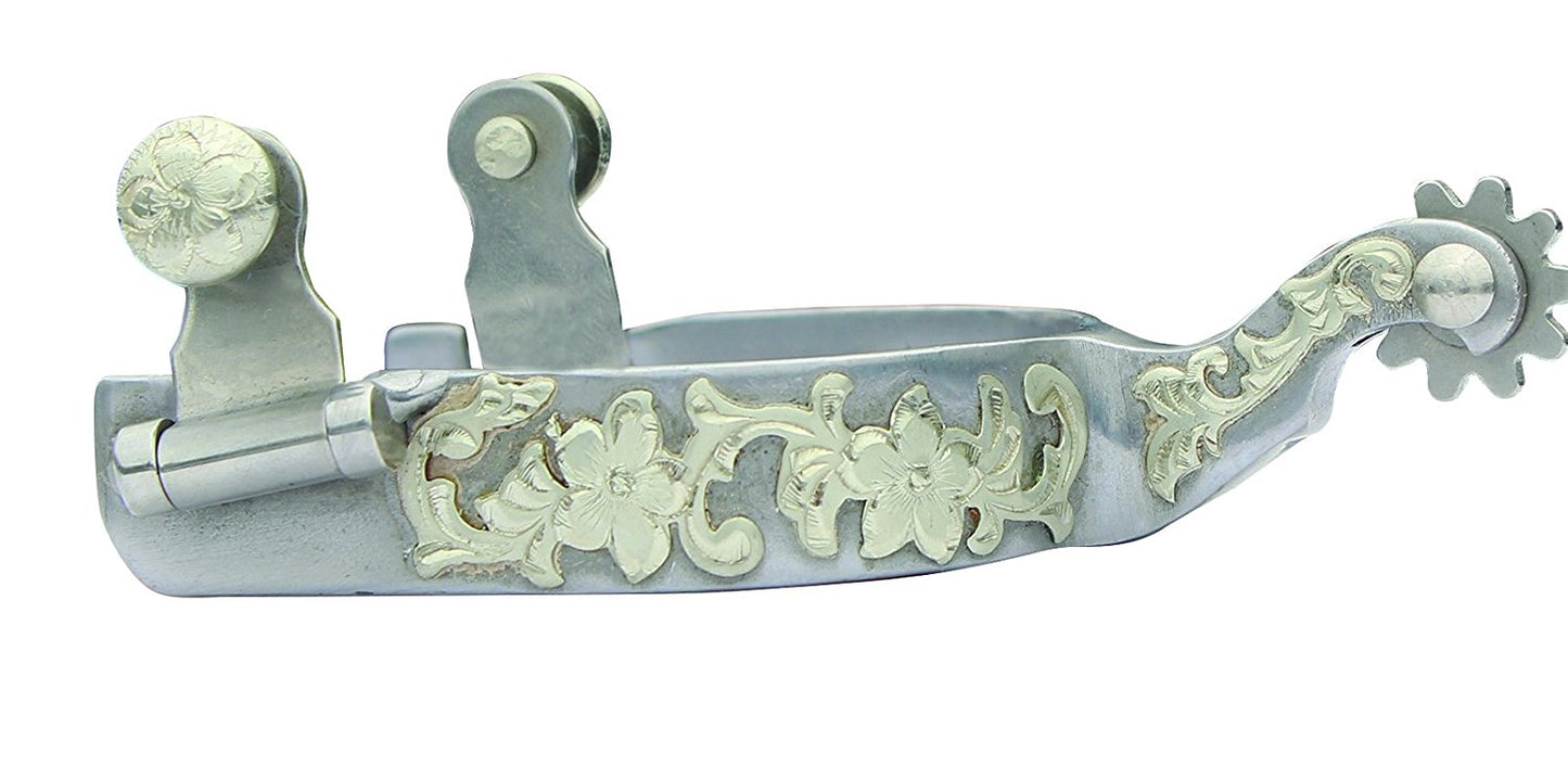 Professionals Choice Spurs Floral Shank Silver