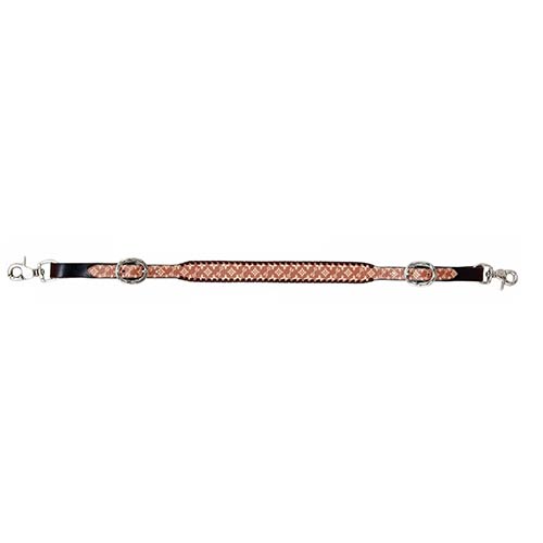 Rafter T Wither Strap w/ Brown Design and Brown Whipstitch