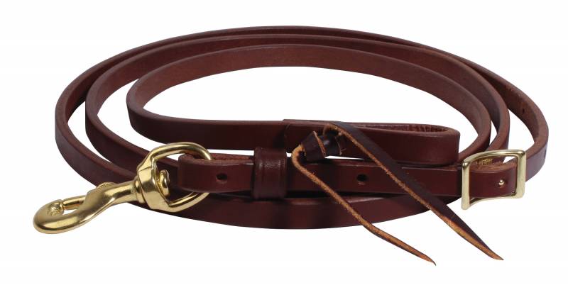PROFESSIONALS CHOICE RANCHHAND HEAVY OIL HARNESS LEATHER ROPING REINS 1/2"