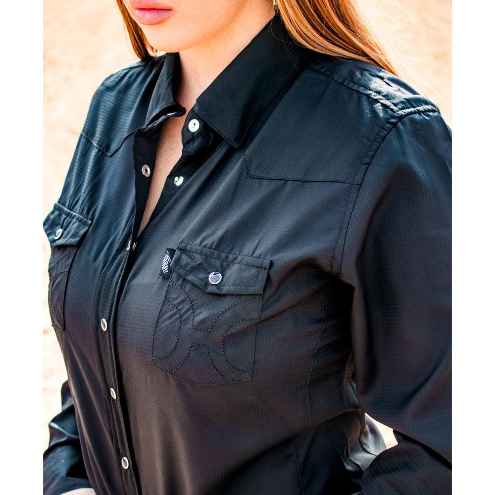 "SOL" LADIES BLACK LONG SLEEVE