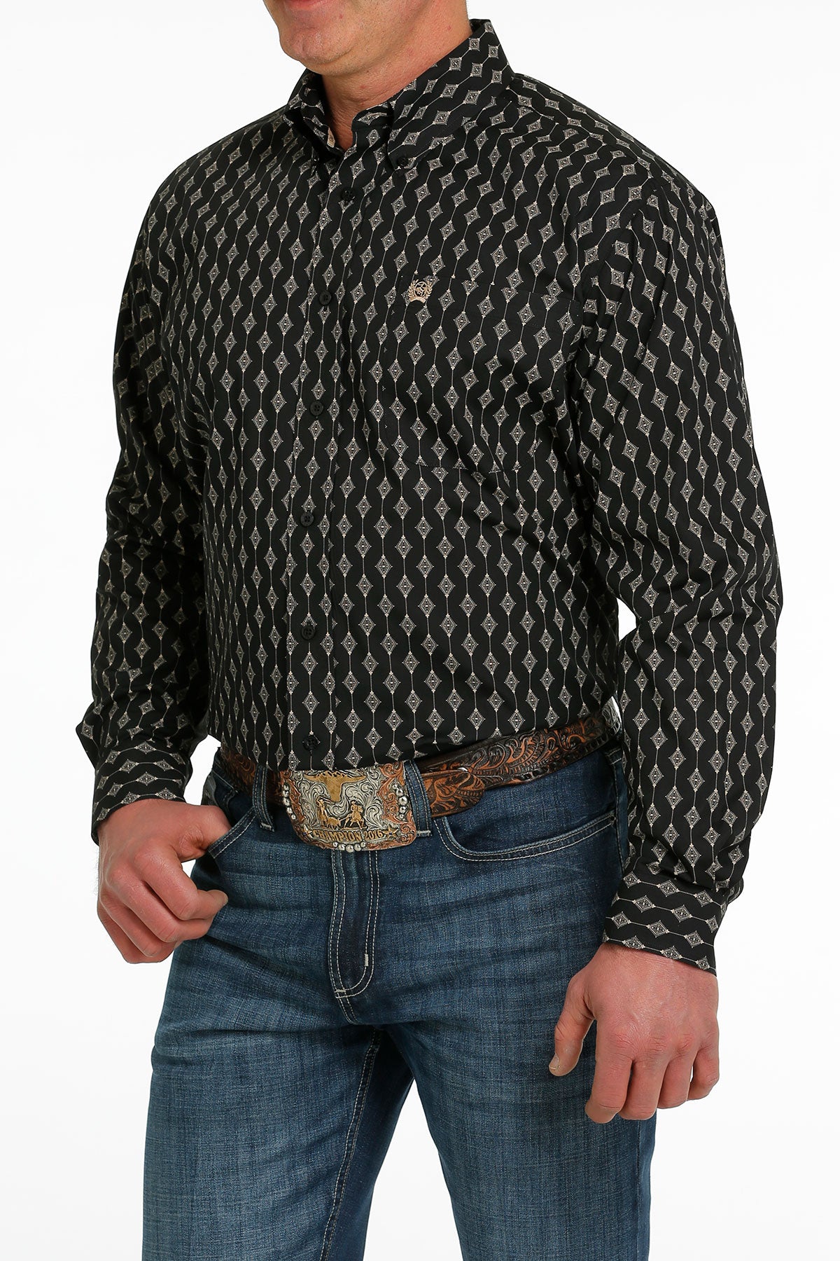 Cinch Mens Black Print