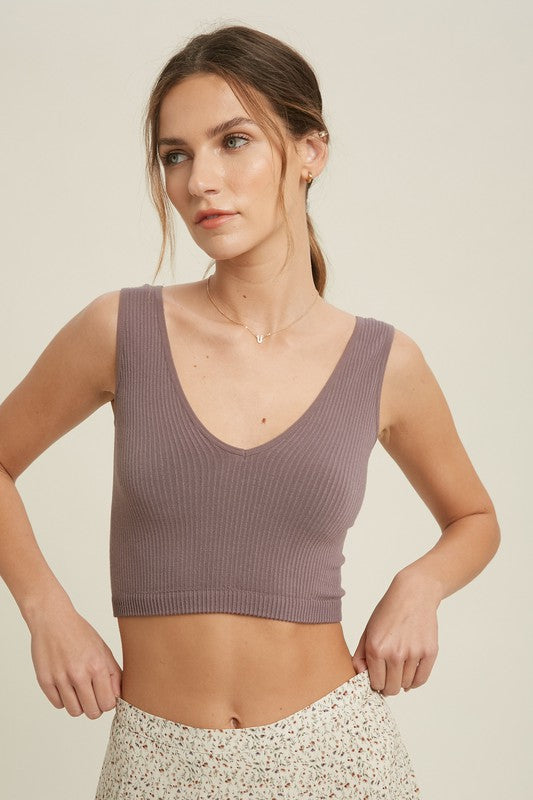 SEAMLESS RIBBED BRAMI MIDNIGHT