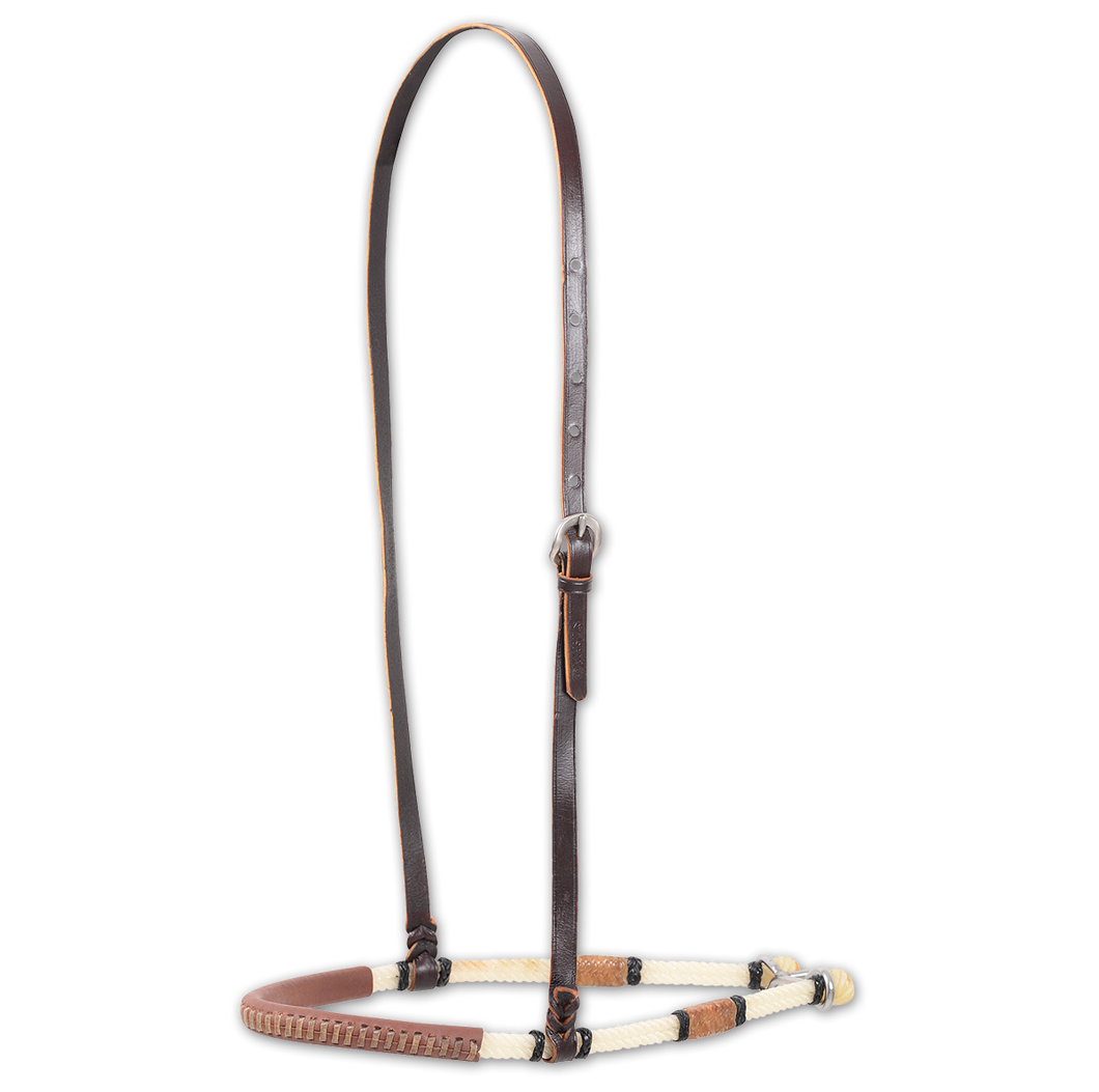 Martin Double Rope Noseband with Leather Cover-NB200DRHB