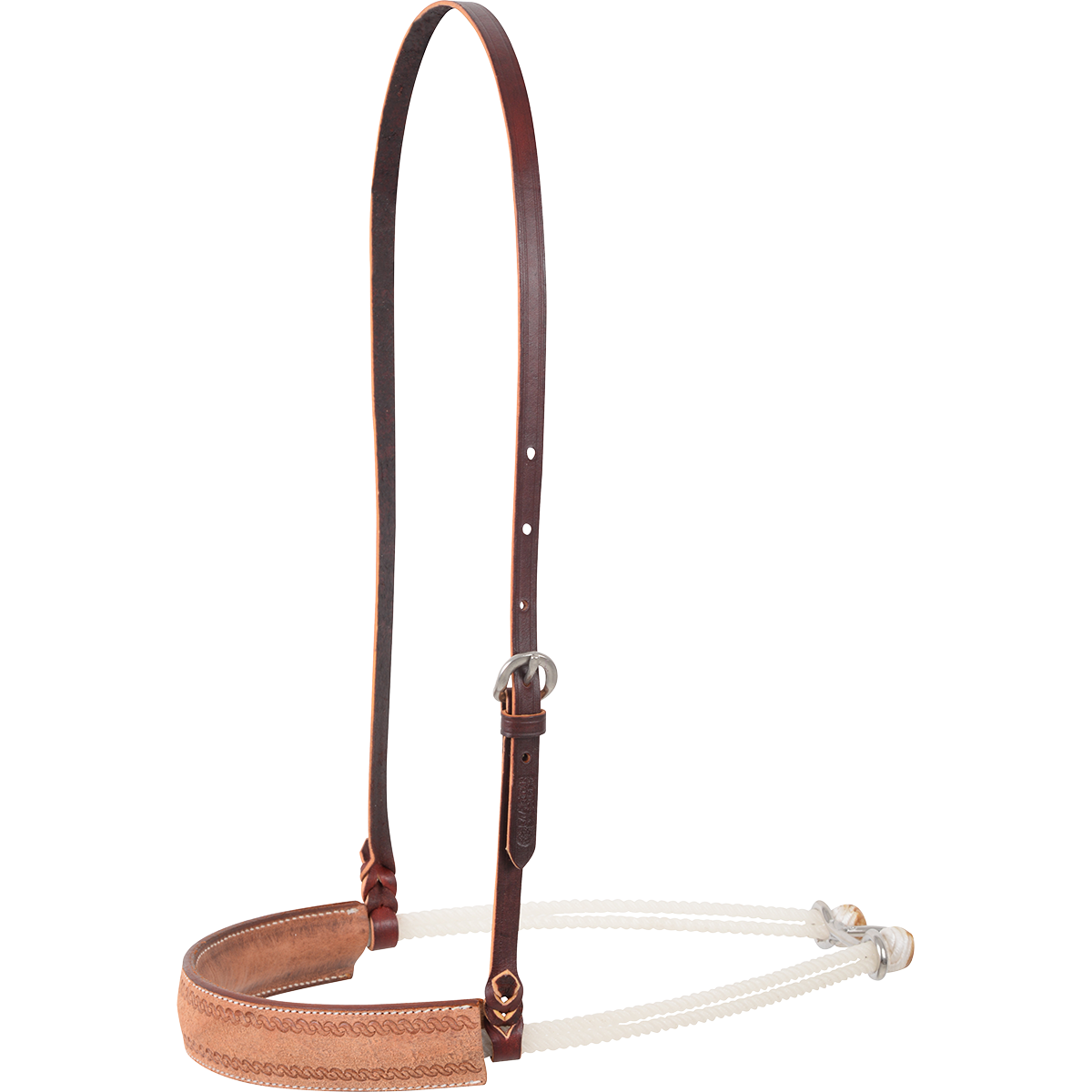 MARTIN TOOLED LEATHER COVERED ROPE NOSEBAND-NB200RORS