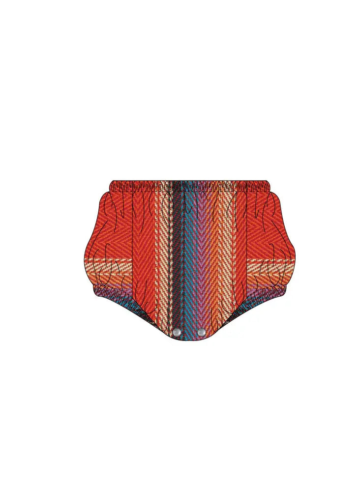 Rust Baja Serape Baby Bubble / Diaper Cover