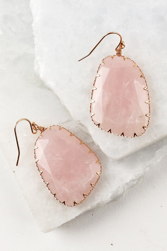 Cat Eye natural stone drop earrings