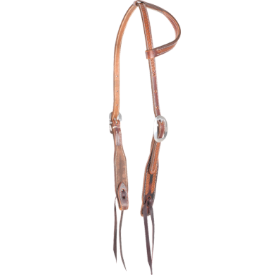 Slip Ear Headstall with Rope Tooling