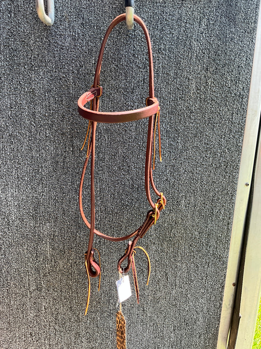 5/8" SINGLE BUCKLE BROWBAND HEADSTALL (DARK OIL)