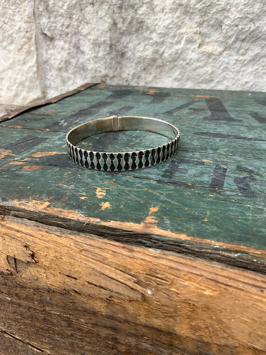 Sterling Aztec Bangle Bracelet