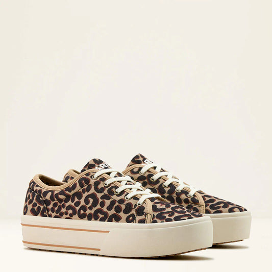 ARIAT WOMEN'S SKYLAR PLATFORM LACE SHORS - LEOPARD