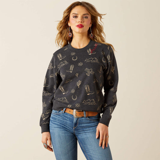 Ariat Women's Black Essential Crew Sweatshirt