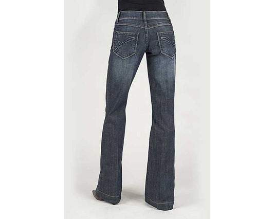 Stetson 214 Stretch Trouser Fit Dark Wash w/ S Pocket- Women's Jeans