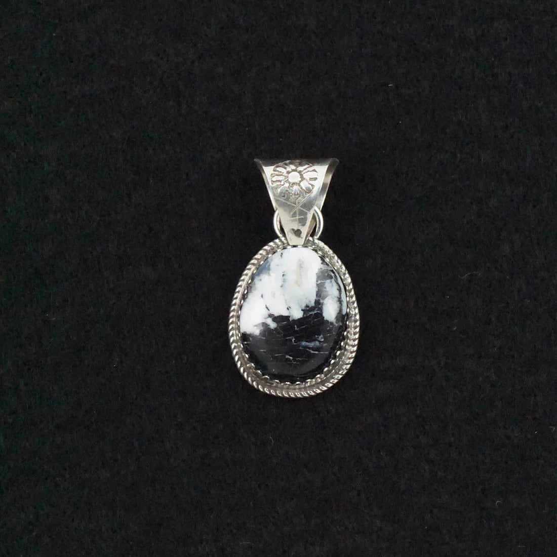 Ernest Hawthorne White Buffalo & Sterling Silver Pendant