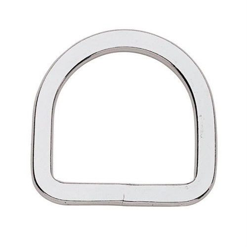 Flat Saddle D-Ring, Stainless Steel, 3"