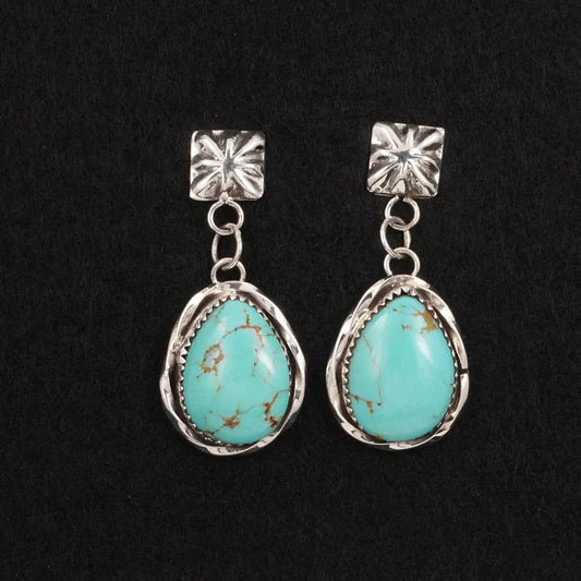 Ernest Hawthorne Turquoise & Sterling Silver Earrings