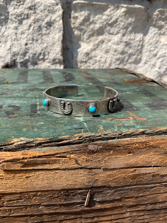 Horseshoe Cuff W/ Turquoise