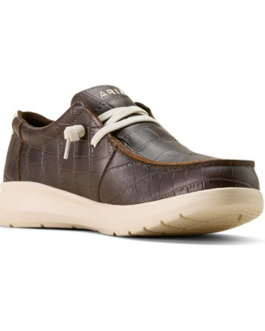 Ariat Mens Hilo ANTIQUE TAN CROC PRINT