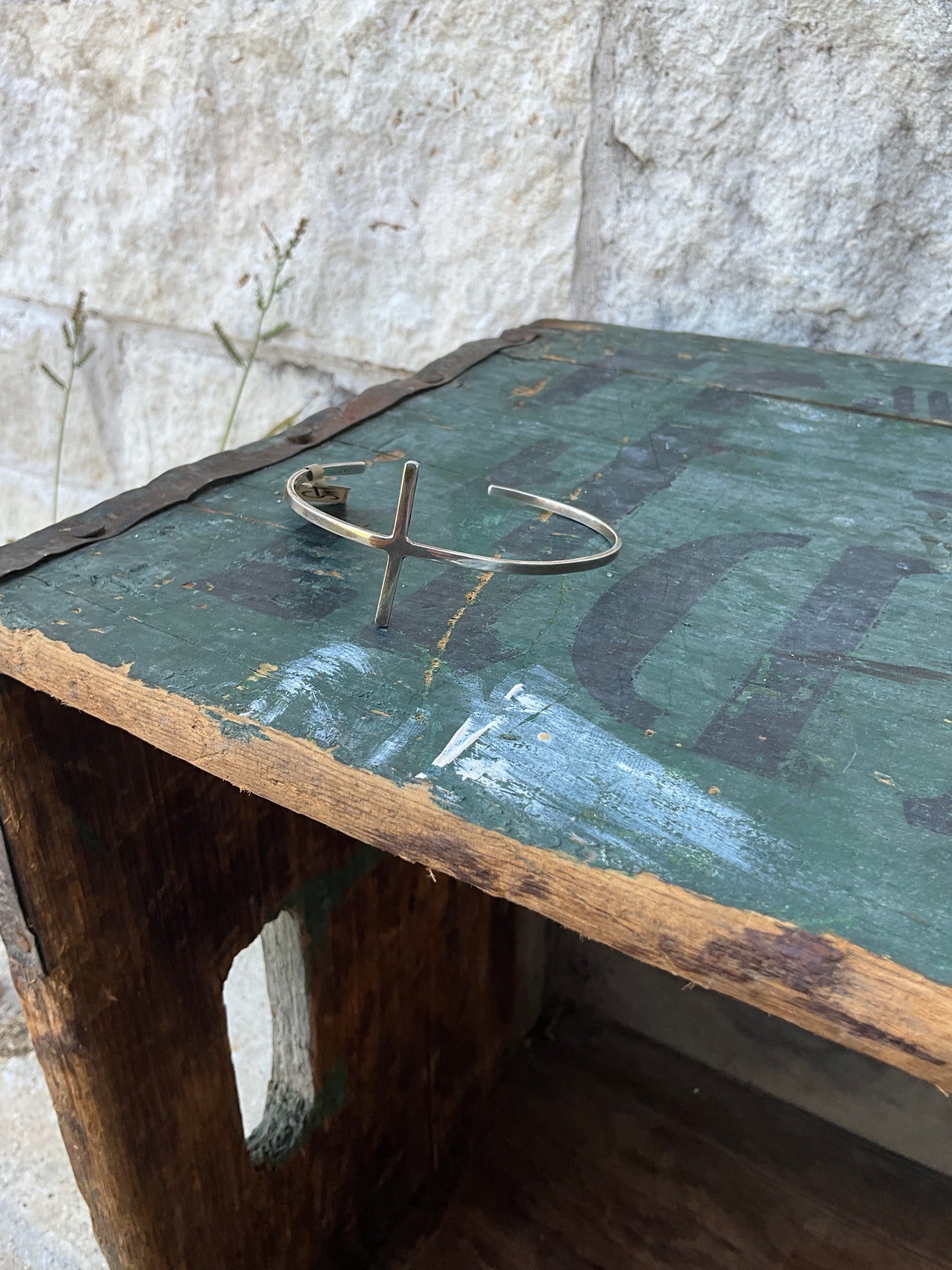 Sterling Cross Cuff