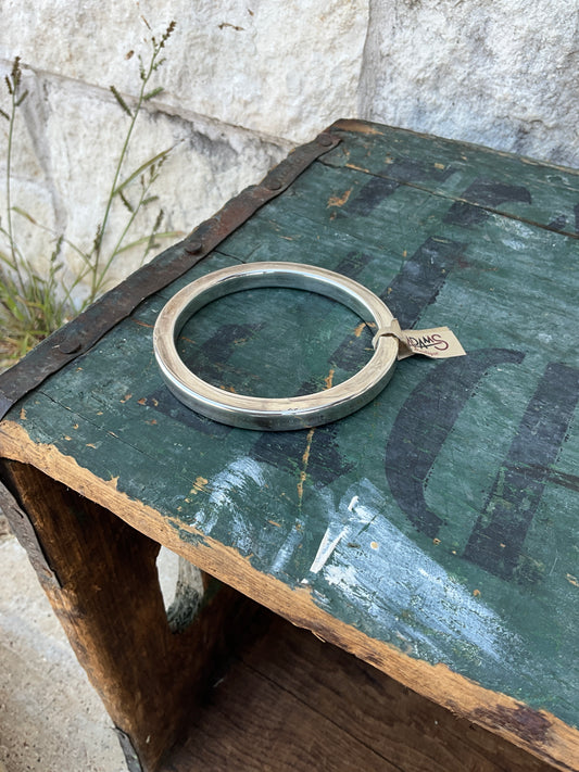 Large Smooth Silver Bangle