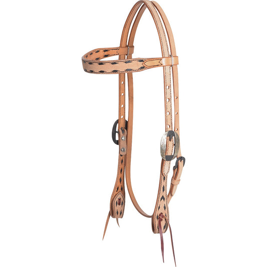 BROWBAND BUCKSTITCH NATURAL HEADSTALL