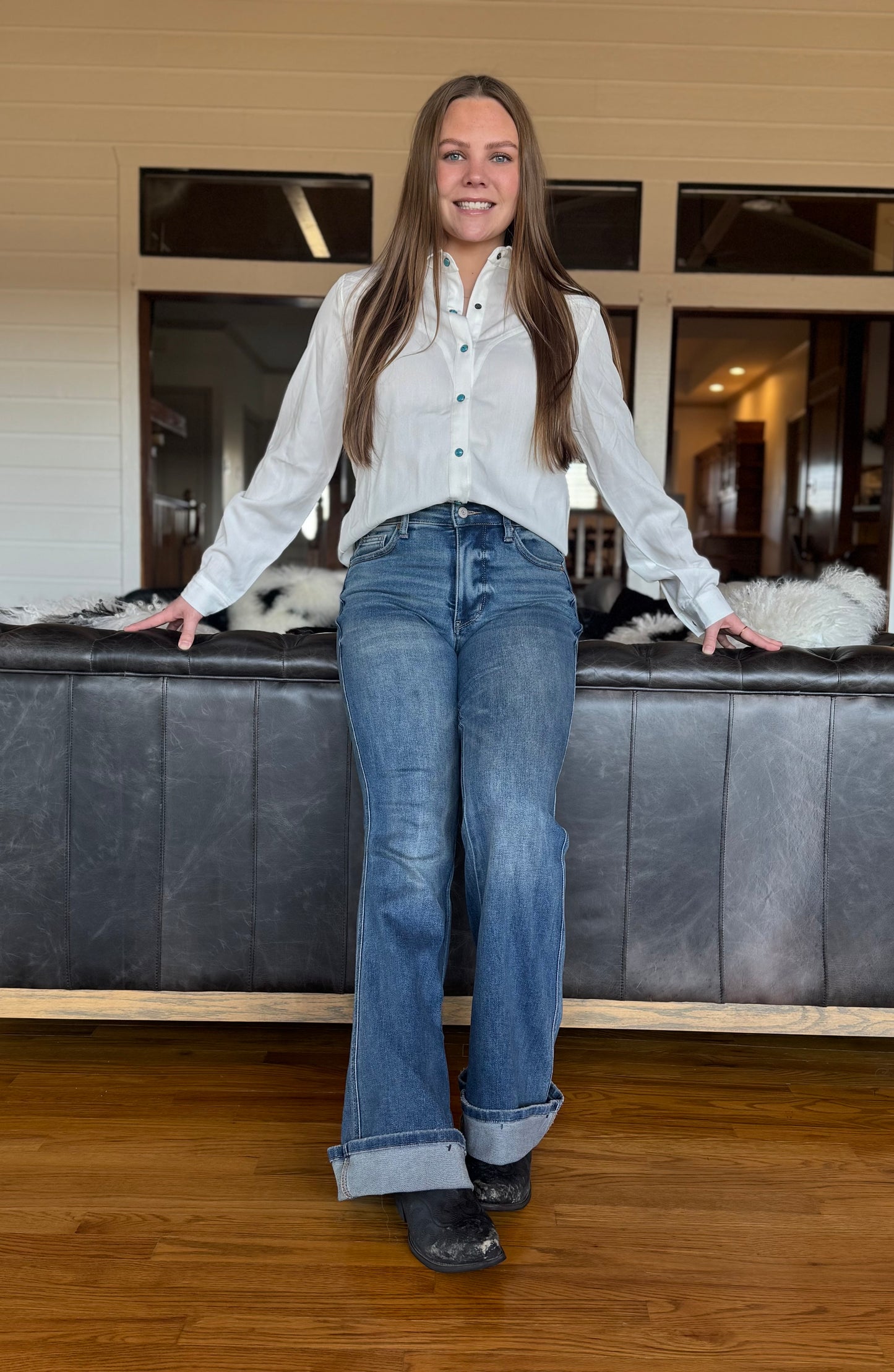Judy Blue Vintage Wash Flare Tummy Control