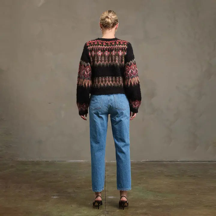 Icelandic Fuzzy Knit Cardigan