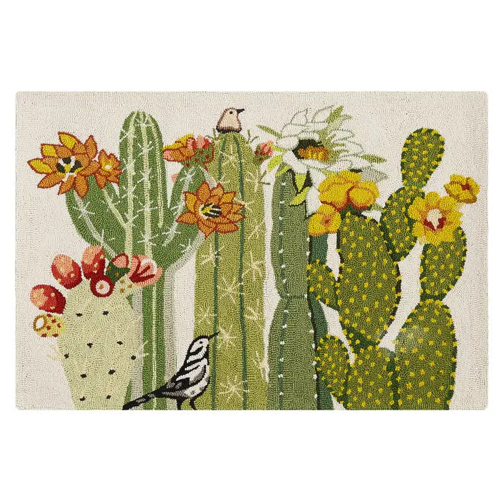 CACTUS FLORAL HOOK RUG