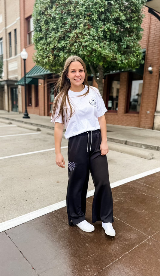 Scuba Drawstring Pants - Black