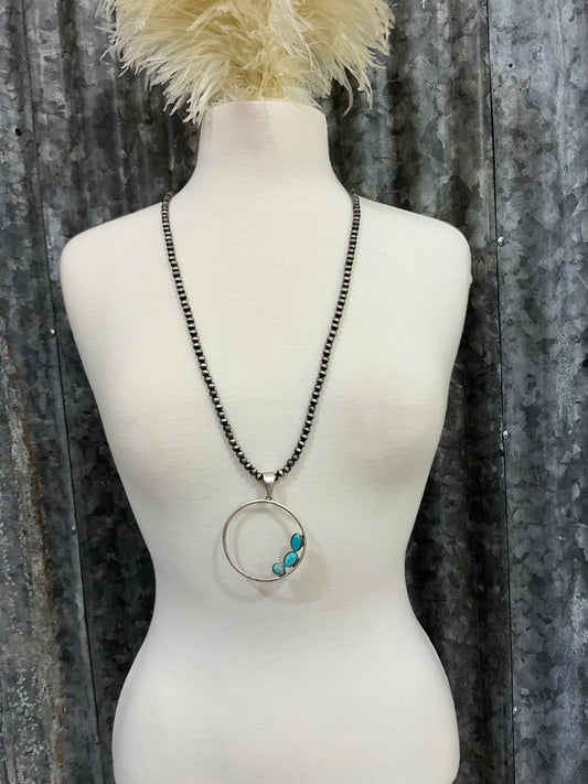 TURQUOISE CIRCLE PENDANT