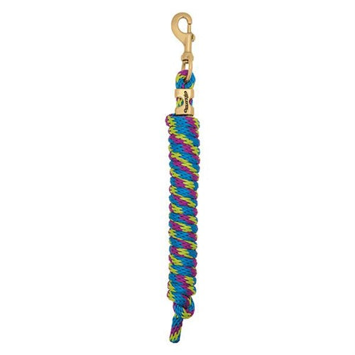 Poly Lead Rope with a Solid Brass 225 Snap lime/hb/purp jazz