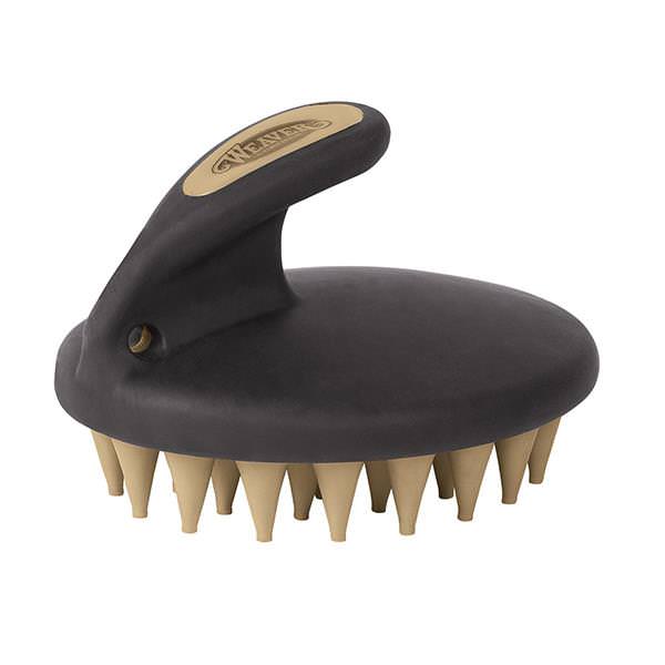 Palm Held Coarse Curry with Large Rubber Bristles