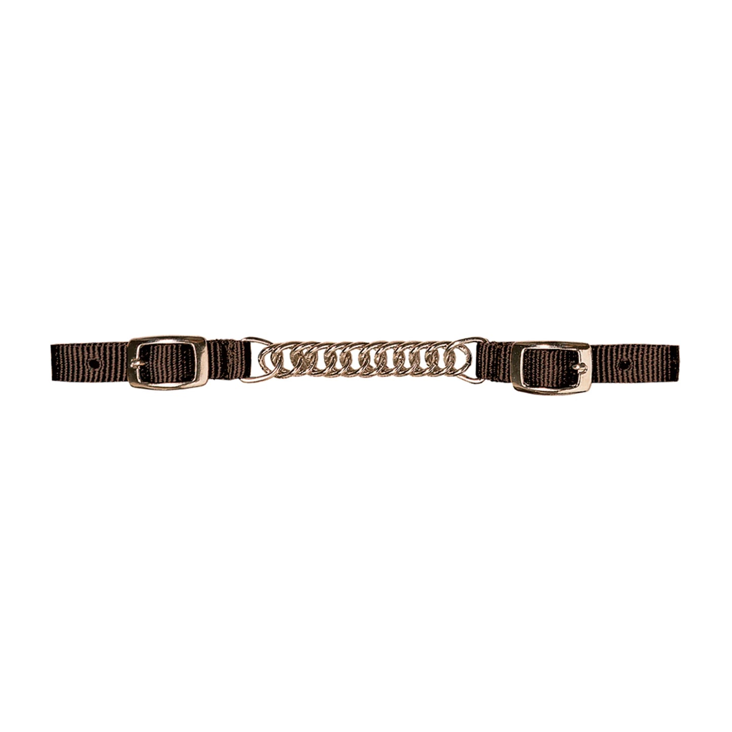 Nylon Curb Strap with 4-1/2" Flat Link Chain