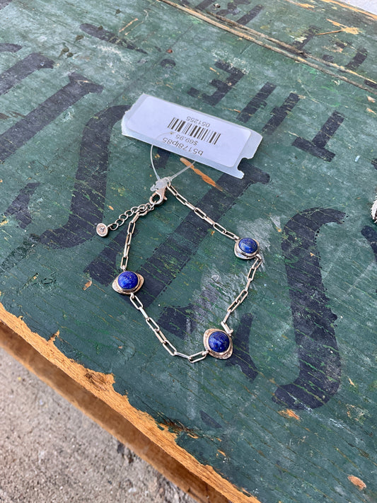 Energetic Sterling Silver Lapis Bracelet