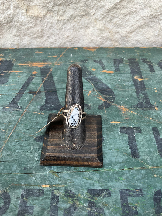Sterling and Howlite Ring
