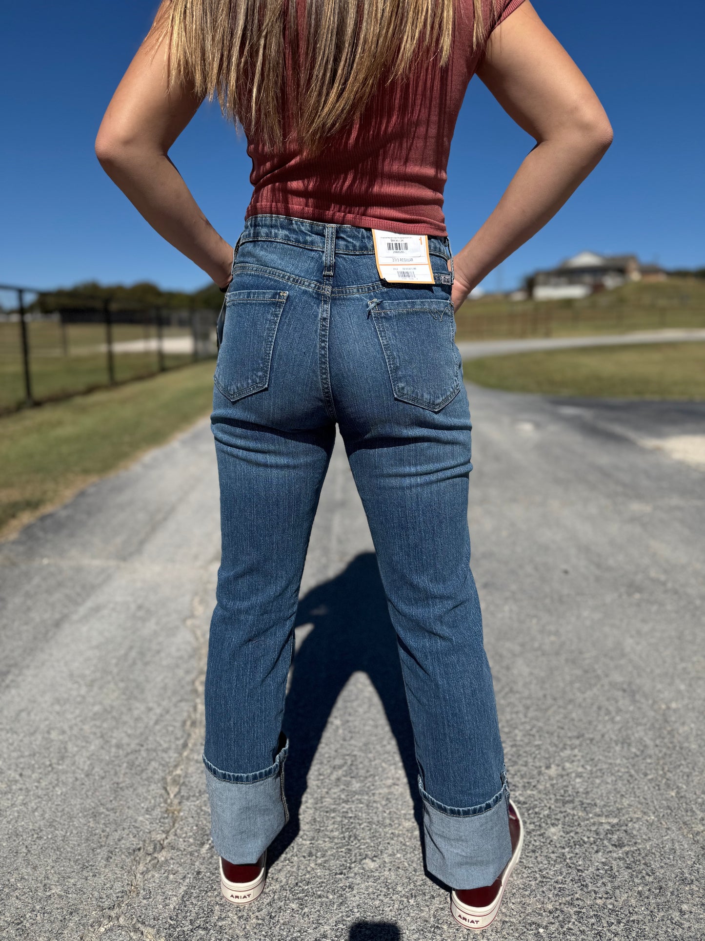 Cruel Girl Women's Slim Fit Hannah Boot Cut - Medium Stone