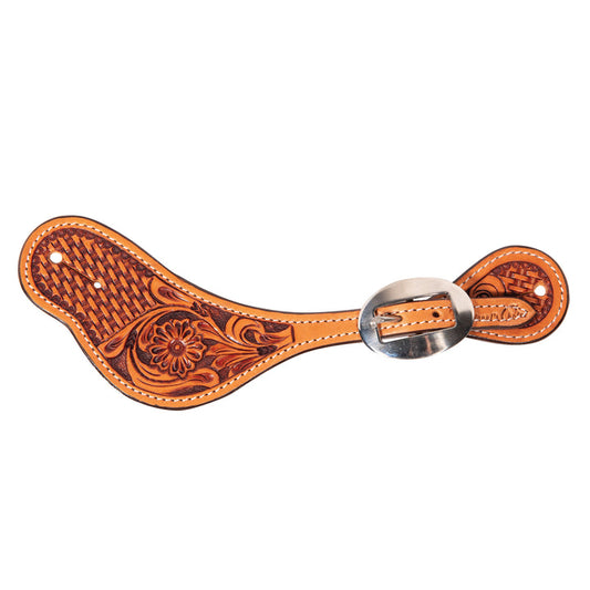 PC Natural Floral Basket Ladies Spur Strap