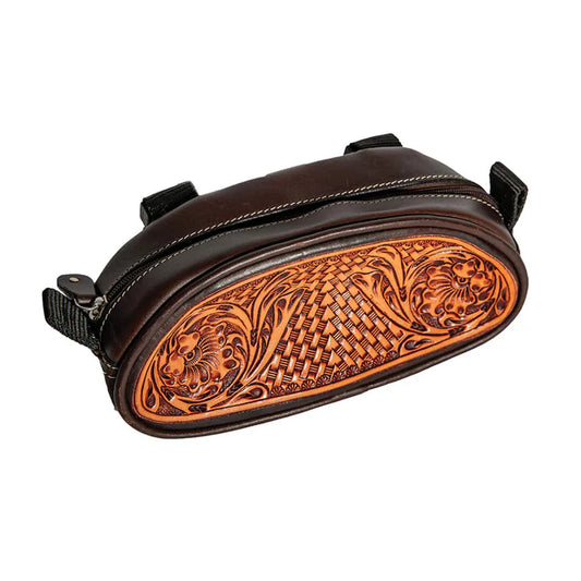 Professional Choice Brown Tooled Leather Pommel Bag