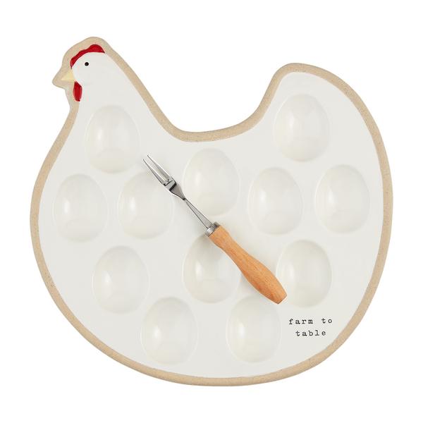 Hen Deviled Egg Platter