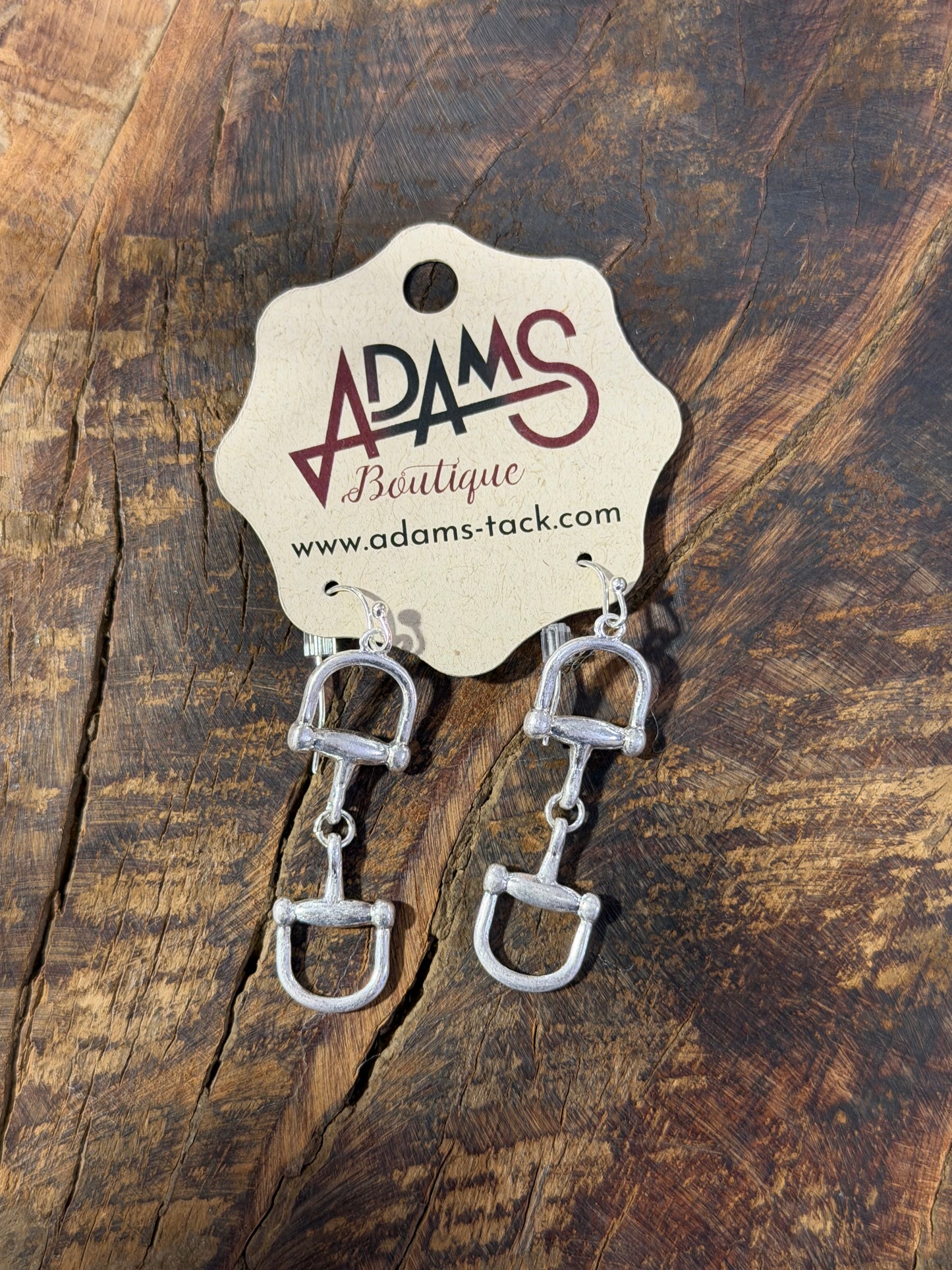 Silver Dangle Bit Earring