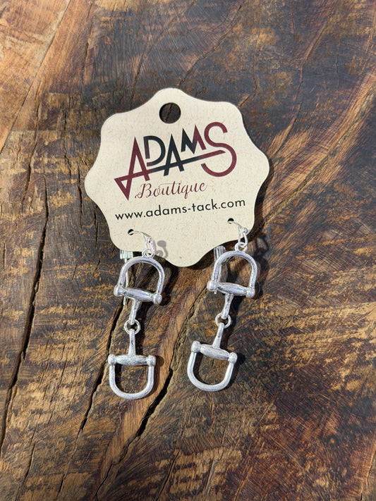 Silver Dangle Bit Earring