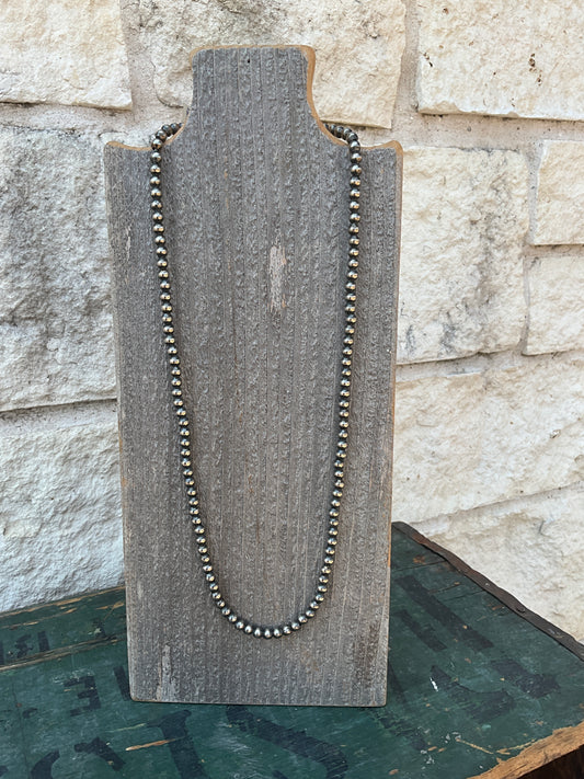 6mm Navajo Pearl Necklace 26"